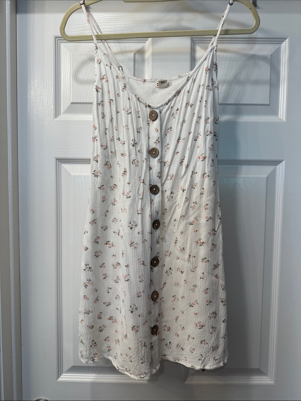 Billabong Floral Button-Front Summer Slip Mini Dress